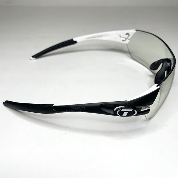 Tifosi Slice Sport Sunglasses Clear Lens Cycling, Hiking, Running Black/White - Picture 2 of 9